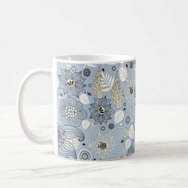 Blumenherbstdesign Kaffeetasse (Links)