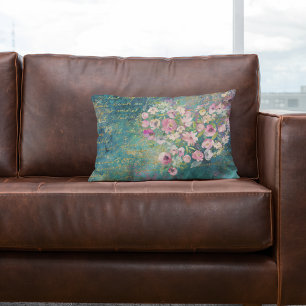 Blumenherz Gold Romantische Handschrift Lendenkissen