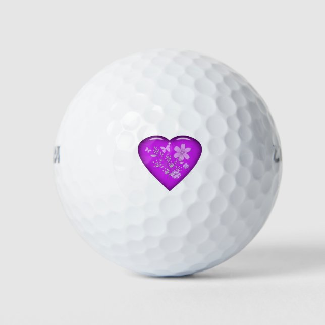 Blumenherz Golfball (Vorderseite)