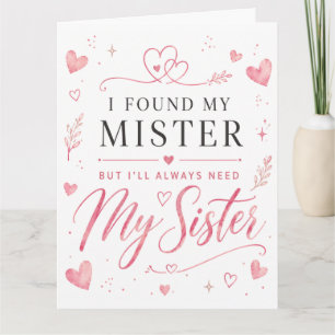 Blumenherz Hochzeit Schwester Ehre Karte