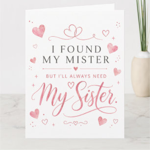 Blumenherz Hochzeit Schwester Ehre Karte