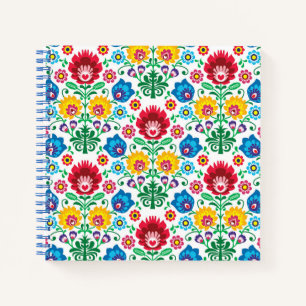 Blumenherz Kunstmuster Notizbuch
