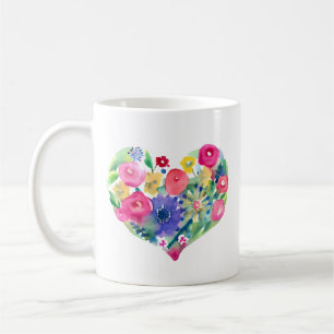 Blumenherz mit Zitat der Ehefrau Kaffeetasse