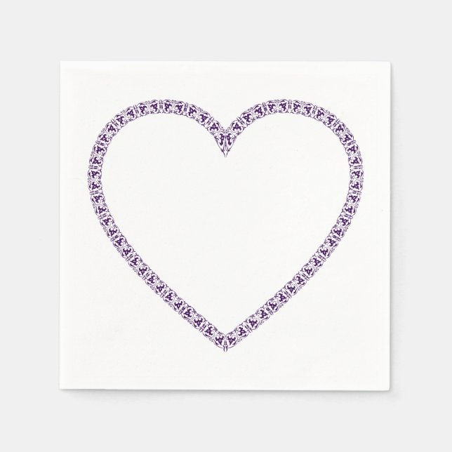 Blumenherz Napkins Serviette (Vorderseite)