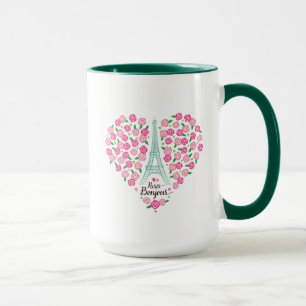 Blumenherz Paris Bonjour   Tasse