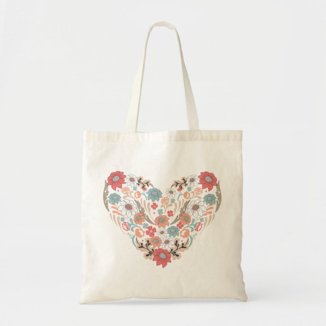 Blumenherz-Tasche Tragetasche (Vorne)