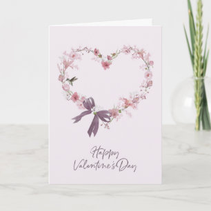 Blumenherz Valentinstagskarte Karte