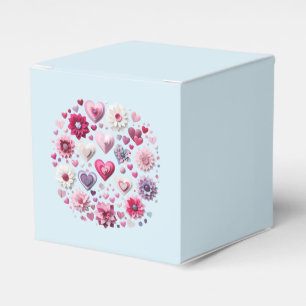 Blumenherz zum Valentinstag Geschenkschachtel
