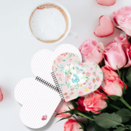 Blumenherzen in Liebe Dragonfly Valentinstag Notizbuch