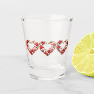 Blumenherzmuster Glas