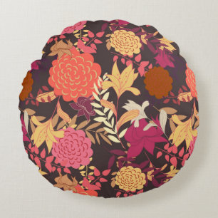 Blumenhintergrund 2 rundes kissen