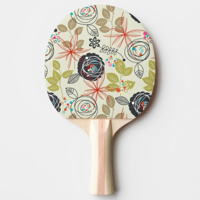 Blumenhintergrund 2 tischtennis schläger (Vorderseite)