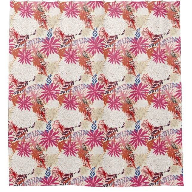 Blumenhintergrund 3 duschvorhang (Vorderseite)