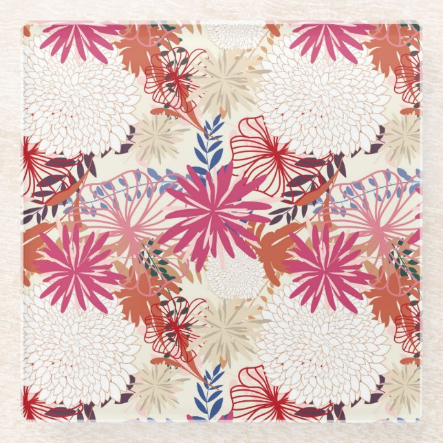 Blumenhintergrund 3 glasuntersetzer (Vorderseite)