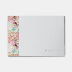 Blumenhintergrund 4 post-it klebezettel