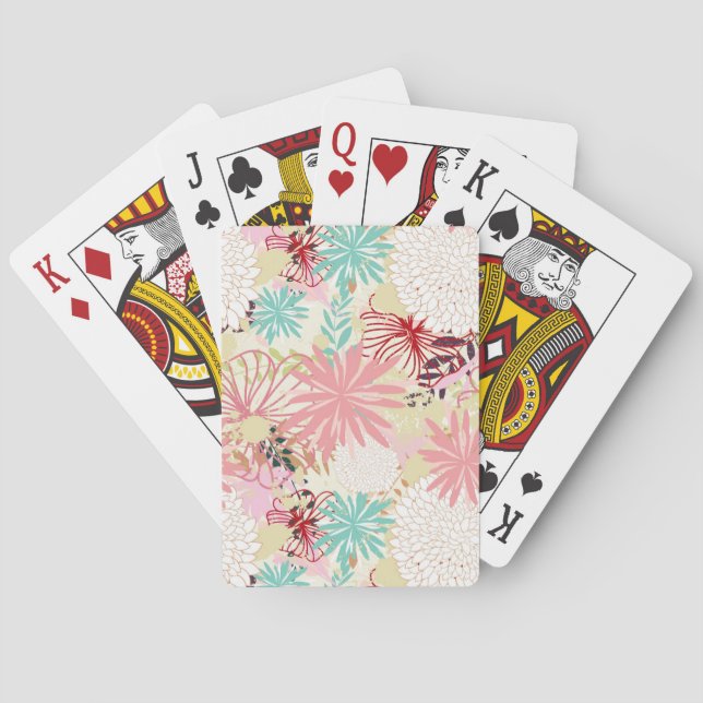 Blumenhintergrund 4 spielkarten (Rückseite)