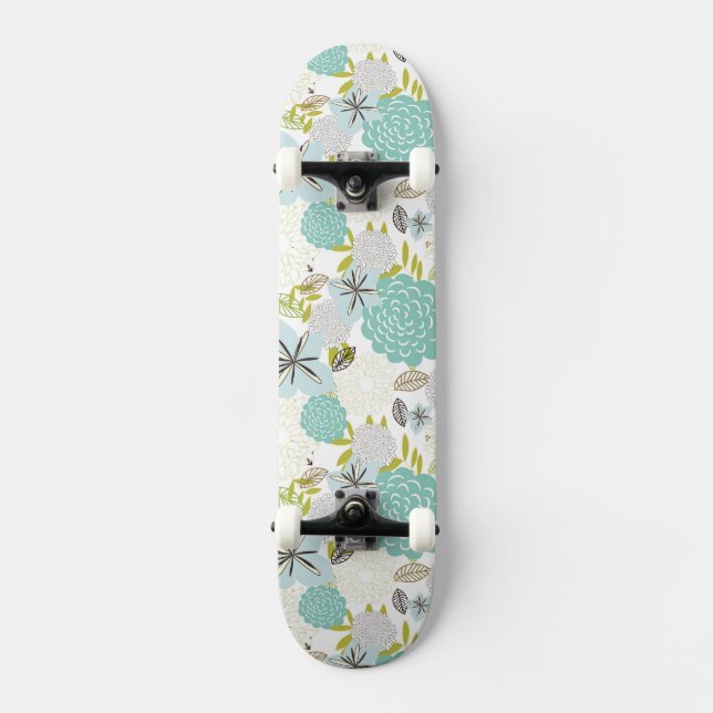 Blumenhintergrund 5 skateboard (Vorderseite)