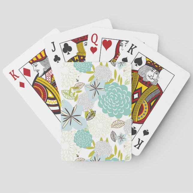 Blumenhintergrund 5 spielkarten (Rückseite)