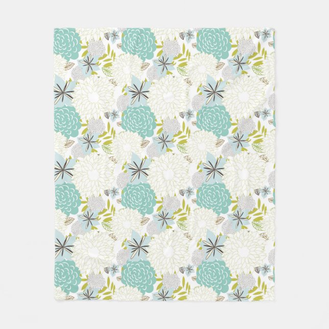 Blumenhintergrund Fleecedecke (Vorderseite)