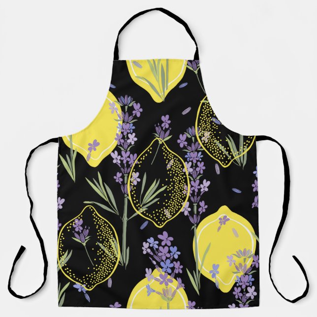 Blumenhintergrund mit von Hand gezeichnet Lavendel Schürze (Vorderseite)