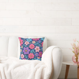 Blumenhintergrund, rosa und lila, kissen