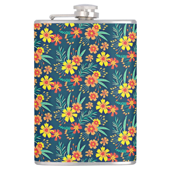 Blumenhintergrund Schönes Design-46566 Flachmann (Vorderseite)