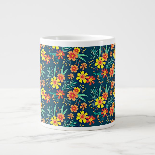 Blumenhintergrund Schönes Design-46566 Jumbo-Tasse (Vorderseite)