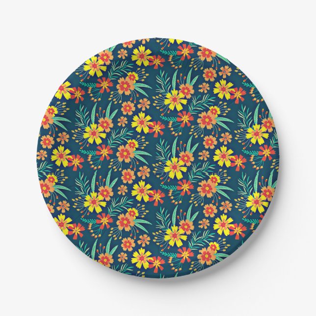 Blumenhintergrund Schönes Design-46566 Pappteller (Vorderseite)