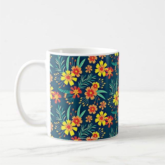 Blumenhintergrund Schönes Design Kaffeetasse (Links)