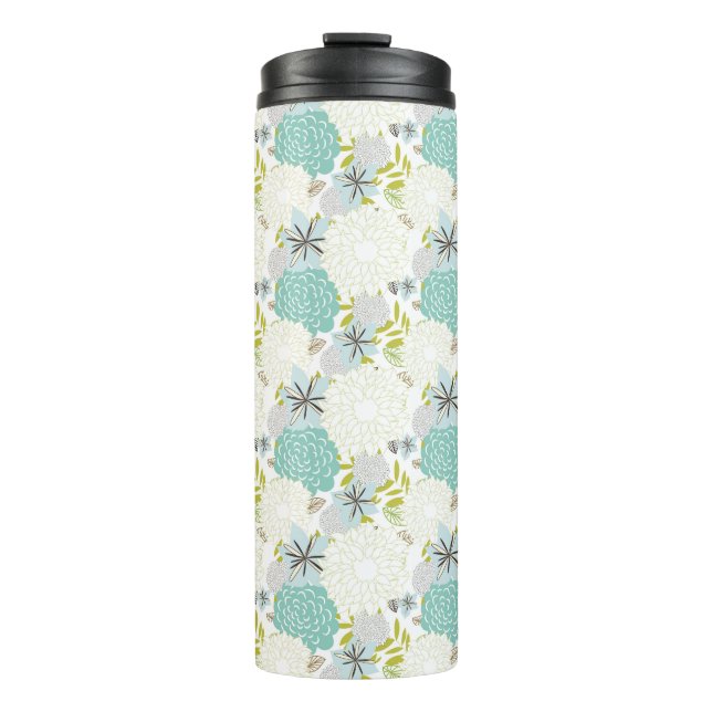 Blumenhintergrund Thermosbecher (Vorderseite)