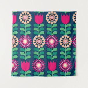 Blumenhintergrund vintage/Illustration Wandteppich