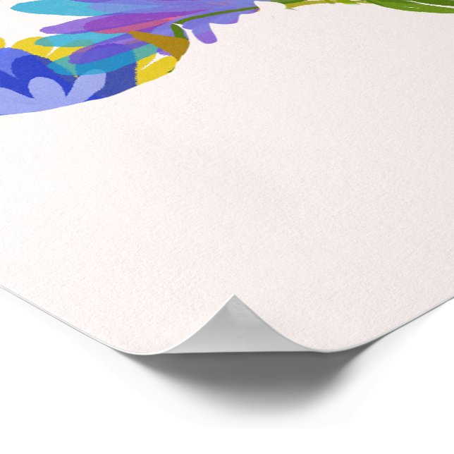 Blumenhirn-Design Poster (Ecke)