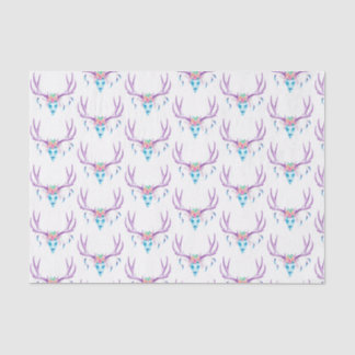 Blumenhirsch-Schädel-Seidenpapier Seidenpapier