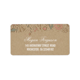 Blumenhochzeit Adressaufkleber