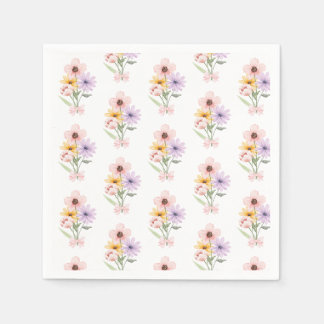 Blumenhochzeit Aquarell Brautstrauß hübsch Serviette