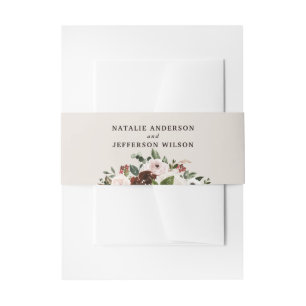 Blumenhochzeit des rustikalen Aquarells Einladungsbanderole