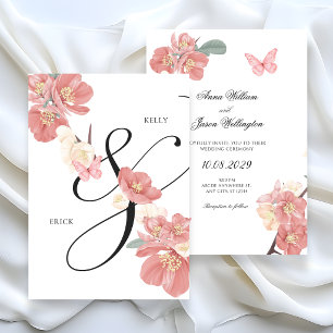 Blumenhochzeit Einladung