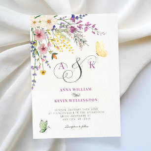 Blumenhochzeit Einladung