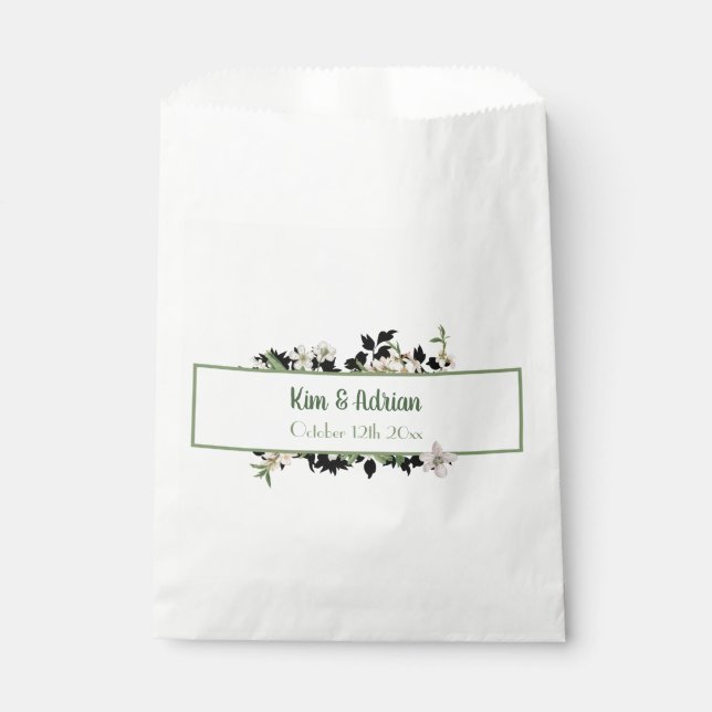 Blumenhochzeit Geschenktütchen (Vorderseite)