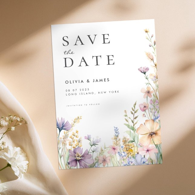Blumenhochzeit im Sommer Wildblume Save The Date (Von Creator hochgeladen)