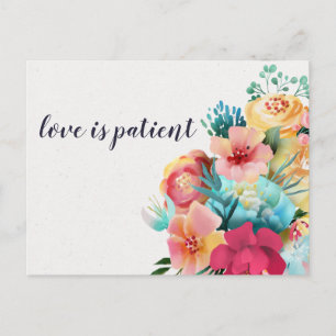 Blumenhochzeit: Liebe des Patienten Postkarte