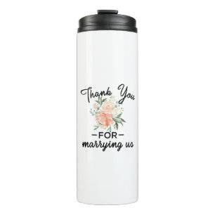 Blumenhochzeit Thermosbecher