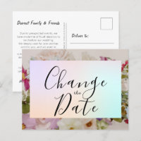 Blumenhochzeiten ändern das Datum Save the Date