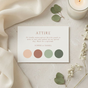 Blumenhochzeitskleid Dresscode Beilagekarte