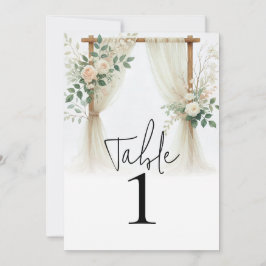 Blumenholz Arch Rose Tischnummer
