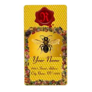 BLUMENHONEY BIE, RINDFLEISCH, ROT-WAX-SIEGEL-MONOG
