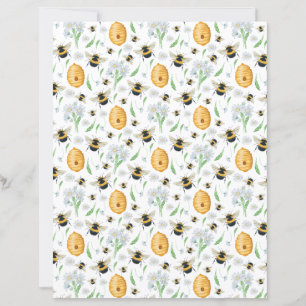Blumenhonig Bienen Scrapbook Papier