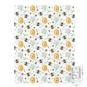 Blumenhonig Bienen Scrapbook Papier