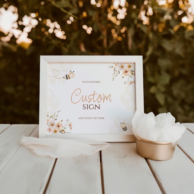 Blumenhonig Bumble Bee Baby Dusche Eigenmarke Fotodruck (Von Creator hochgeladen)