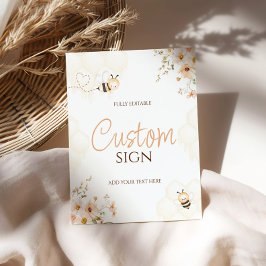 Blumenhonig Bumble Bee Baby Dusche Eigenmarke Fotodruck